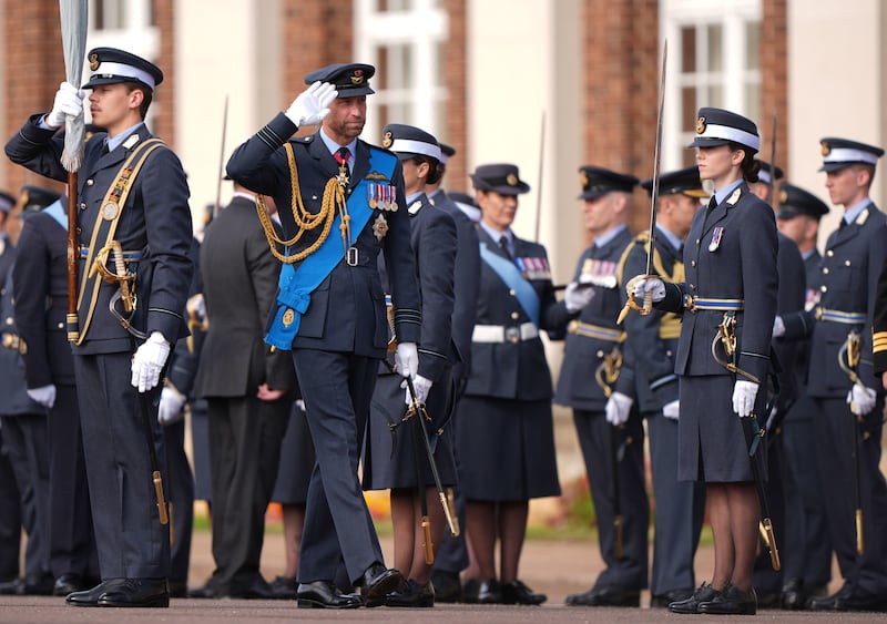 The Prince of Wales attends the Sovereign’s Parade, on behalf of King Charles III, at the Royal Air Force College in Cranwell