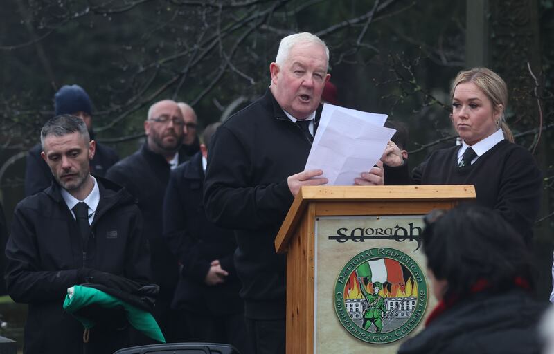 Family and Friends carry the coffin during the funeral of  Kevin Hannaway from his Home to Milltown cemetery on Saturday.
PICTURE COLM LENAGHAN