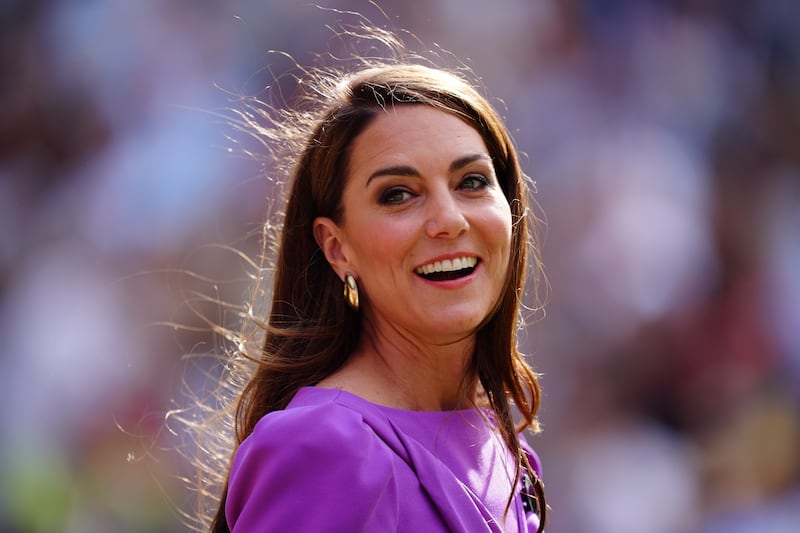 The Princess of Wales in July during the trophy presentation for the men’s singles final at Wimbledon