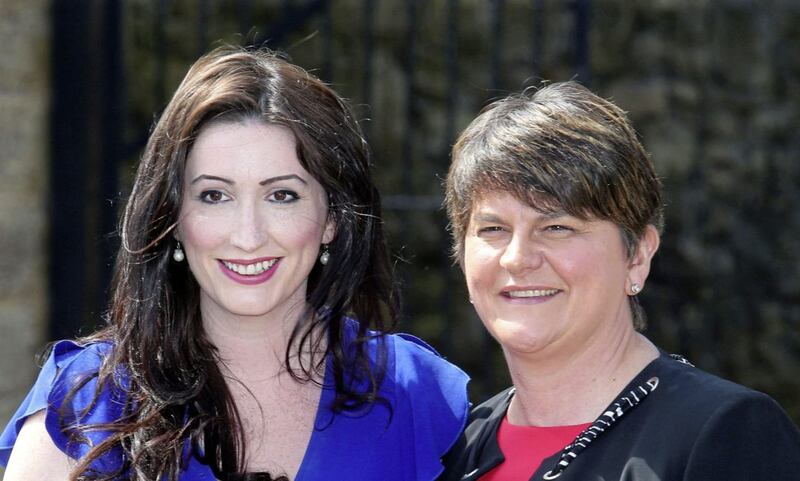 Former DUP leader Arlene Foster and Emma Little-Pengelly. Picture by Mal McCann 