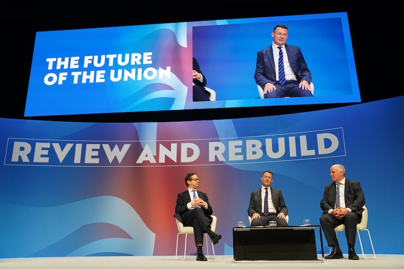 The Future of the Union discussion during the Conservative Party Conference at International Convention Centre in Birmingham