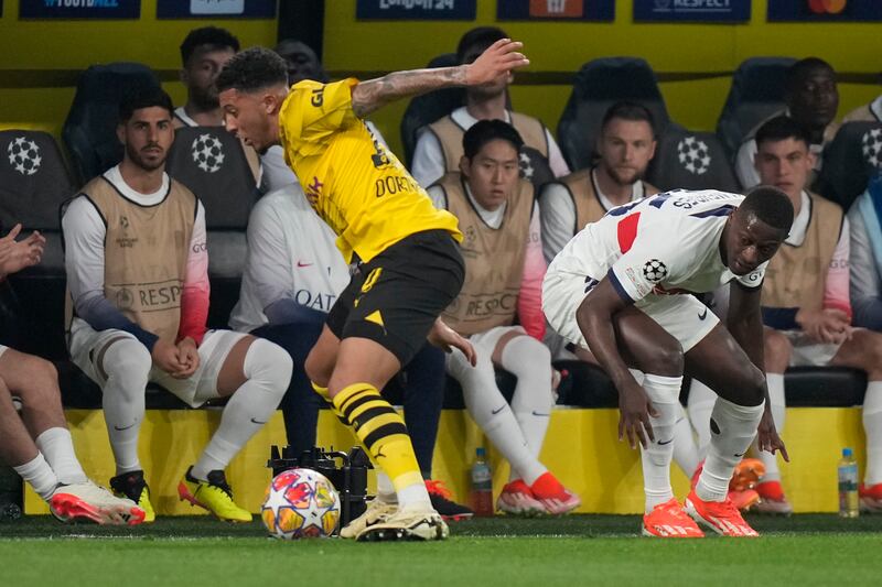 Jadon Sancho starred for Dortmund (Matthias Schrader/AP)