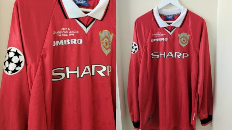 Manchester United's 1999 Champions League final shirt