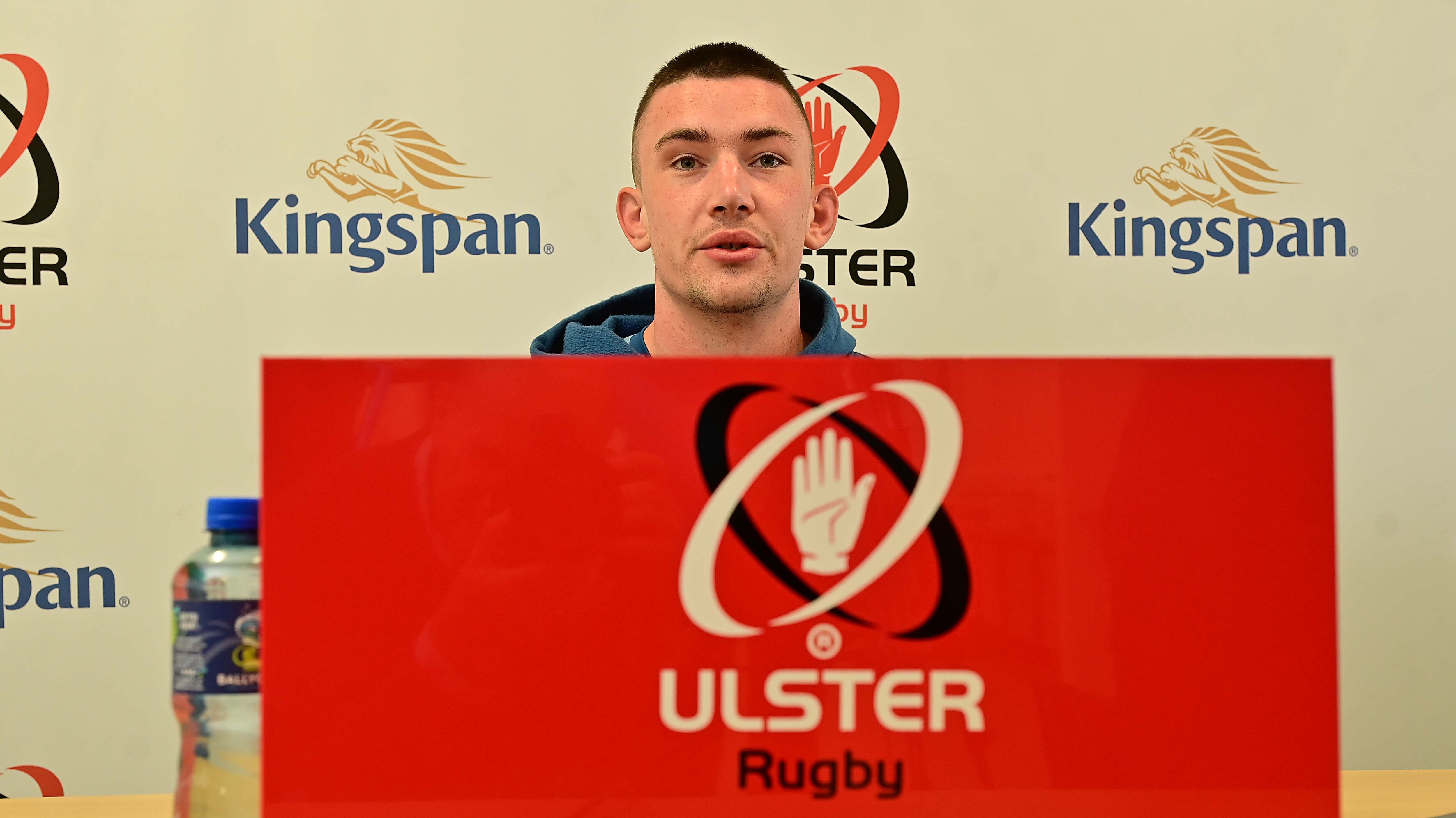 Pacemaker Press 04-06-2024: 
 Quarter-Final Media Briefing
Ulster Rugbys Harry Sheridan Lock / Back Row pictured during a media briefing ahead of BKT URC Quarter-Final fixture v Leinster Rugby this Sat at Aviva Stadium. 
Picture By: Arthur Allison/Pacemaker Press.