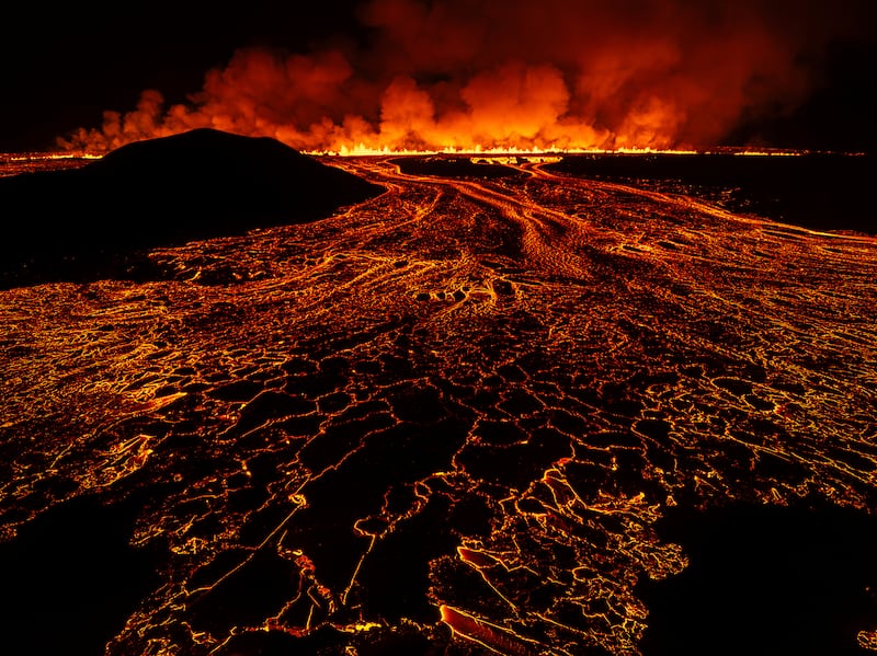 The fissure is around 1.8 miles long (Marco di Marco/AP)