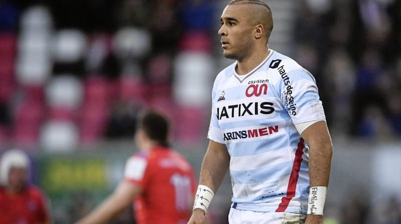 Simon Zebo claimed he was on the receiving end of abuse while playing for French club Racing 92 against Ulster in Belfast on Saturday. Picture by RT&Eacute; 