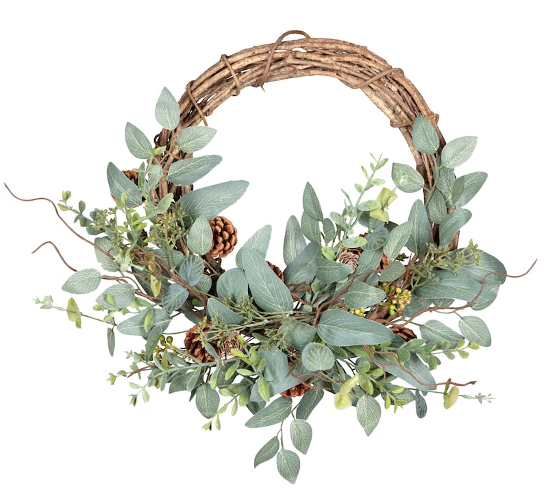 Natural eucalyptus wreaths make a great scented feature