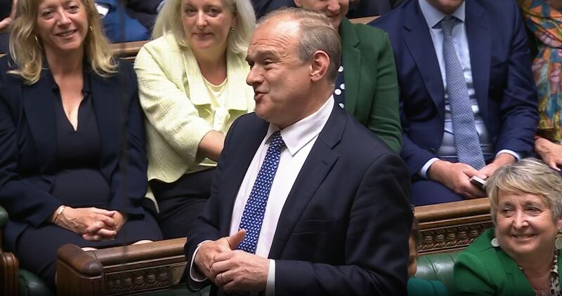 Liberal Democrat leader Sir Ed Davey speaking in the House of Commons