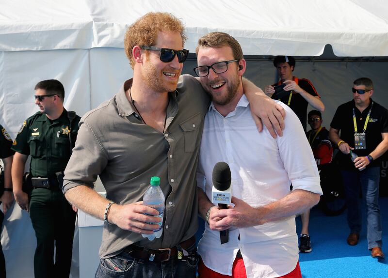 The Duke of Sussex and JJ Chalmers at the Invictus Games 2016