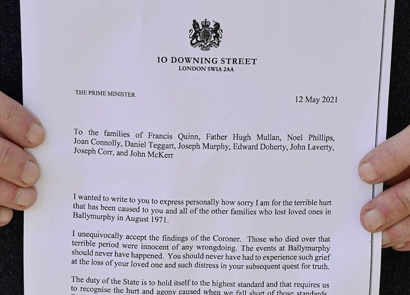 The letter from Boris Johnson to victims&#39; families 