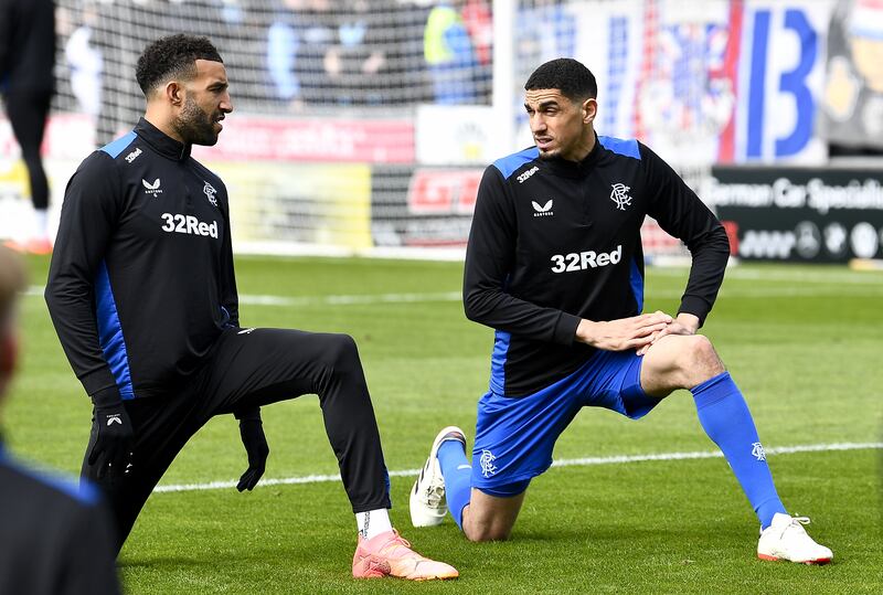Centre-backs Connor Goldson (left) and Leon Balogun could both be missing