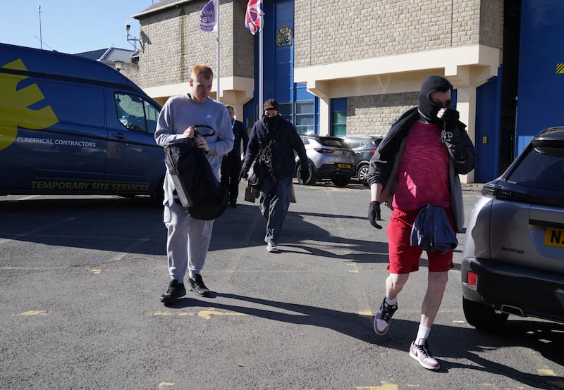 People seen outside HM Prison Durham