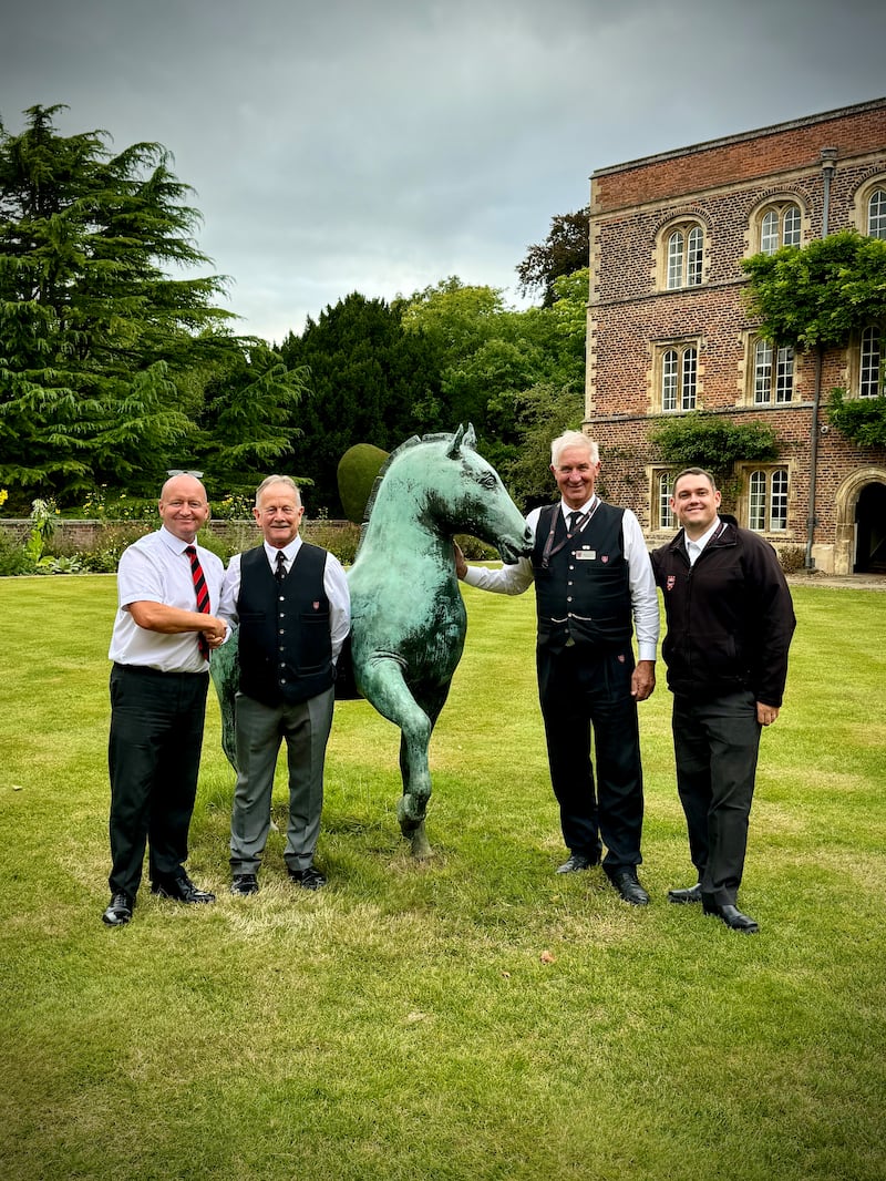 From left, Head Porter Simon Durrant, Dean Allen, Gate Porter Geoffrey Howe, and Deputy Head Porter, Jamie Andersen.