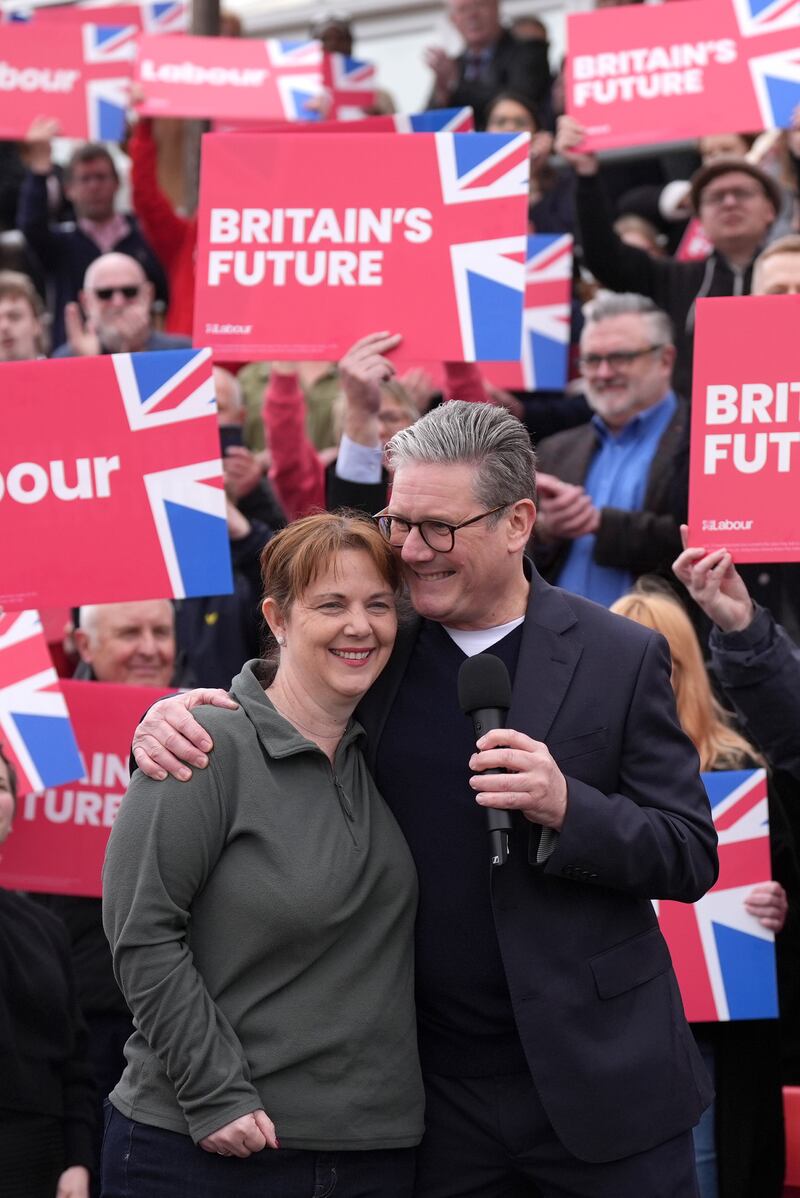 Sir Keir Starmer celebrating Claire Ward’s victory in the East Midlands mayoral contest