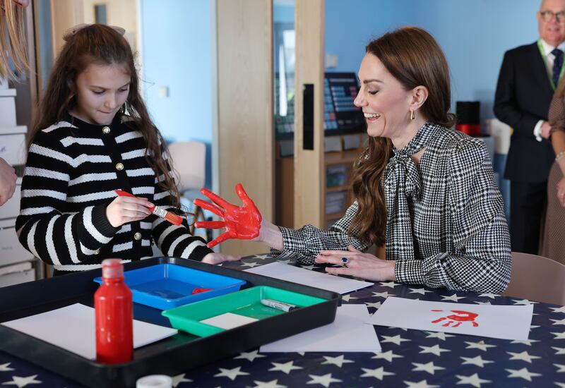 Kate carried out a number of public events last week including visiting Ty Hafan Children’s Hospice in South Wales where she left a handprint