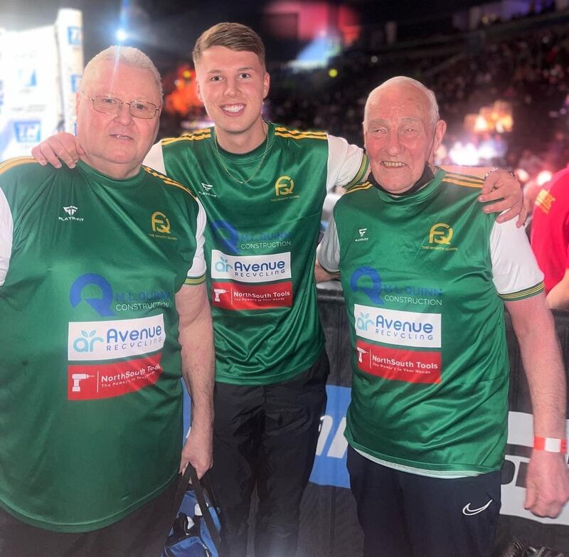 Gerry Storey jr (left) with father Gerry and son Gerard