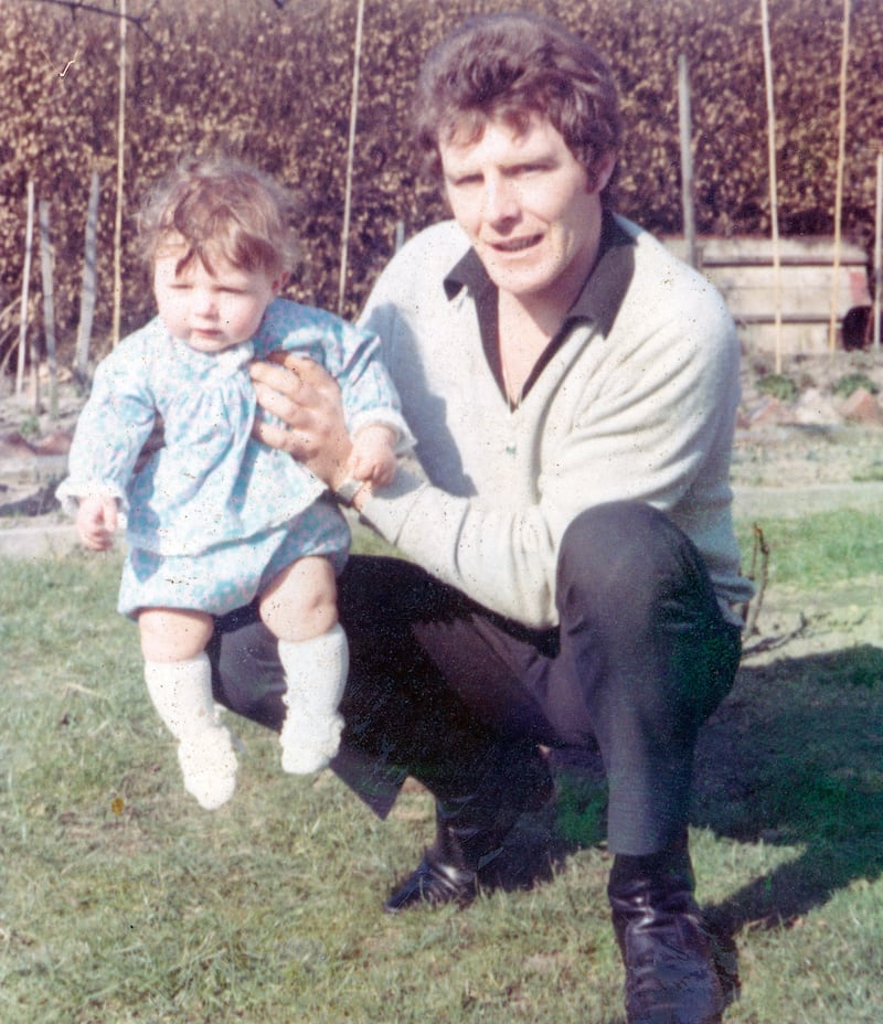 Baby Yvette and her dad, Alan