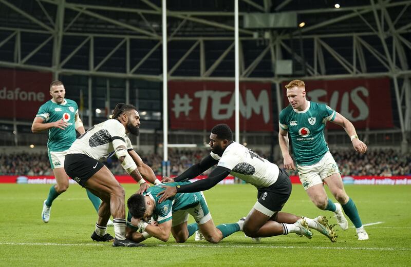 Ireland’s Conor Murray had a try disallowed