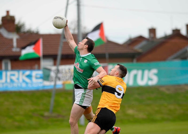 Cargin’s Michael McCann and Portglenone’s Dermot McAleese