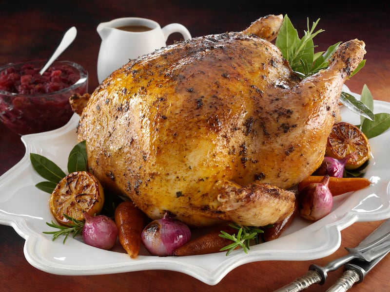 Use vegetables that have roasted with the turkey