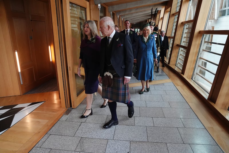 The King has helped Holyrood mark 25 years of the reconvened Parliament