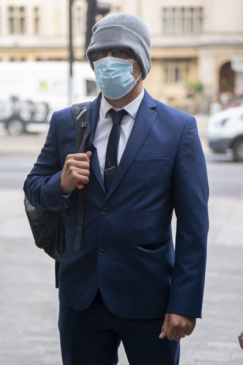 Former Metropolitan police officer Jonathon Cobban arriving at Westminster Magistrates’ Court, London in 2022