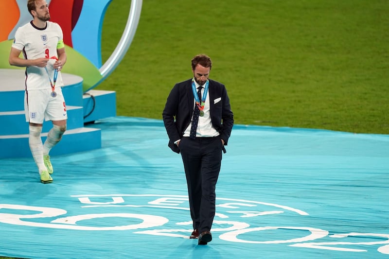 Gareth Southgate’s team had to walk past the trophy at the end of the Euro 2020 final