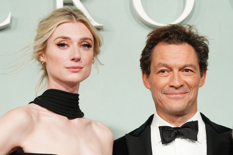 Elizabeth Debicki and Dominic West arrive at the world premiere of The Crown series five