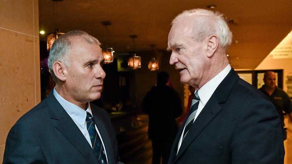 Tony Ward (left) pictured in 2014 with Mike Gibson