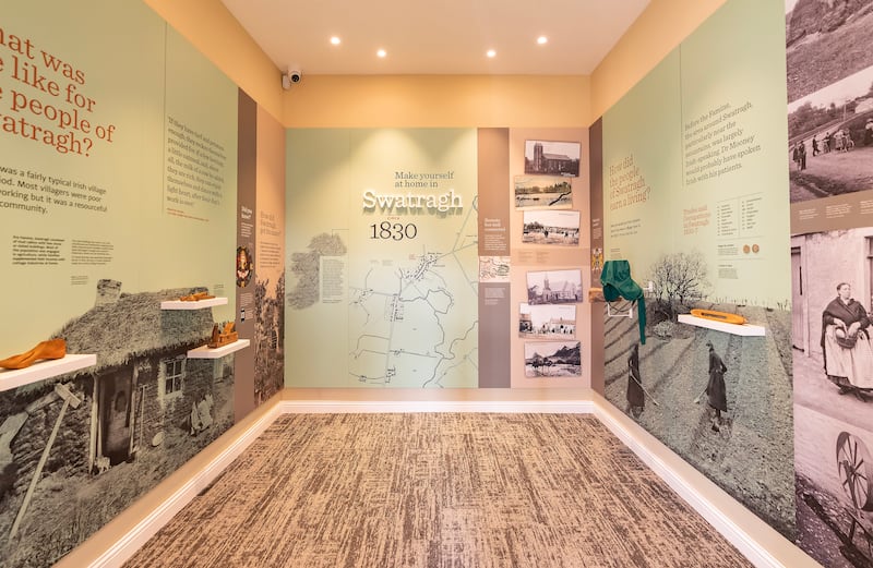 Some of the display panels at Gorta, Swatragh’s Famine Story visitor centre.