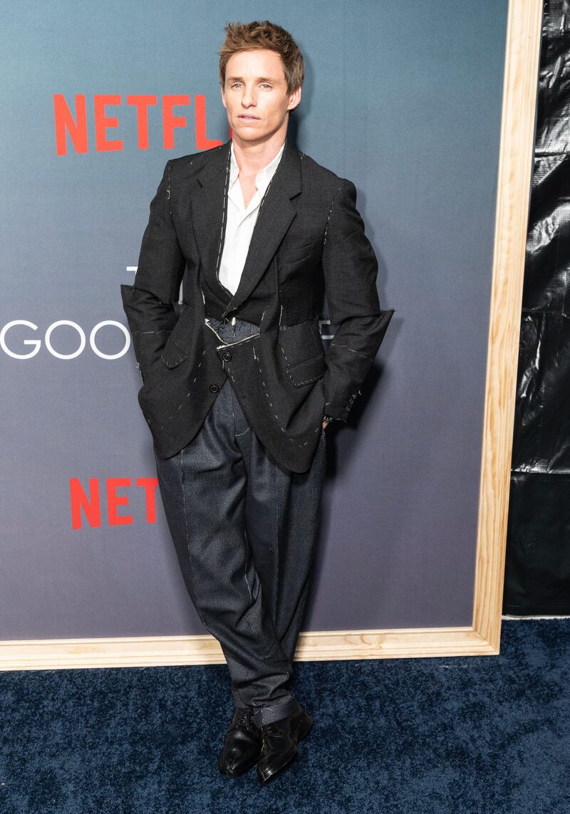 Eddie Redmayne wearing wore Margiela to his New York premiere of The Good Nurse