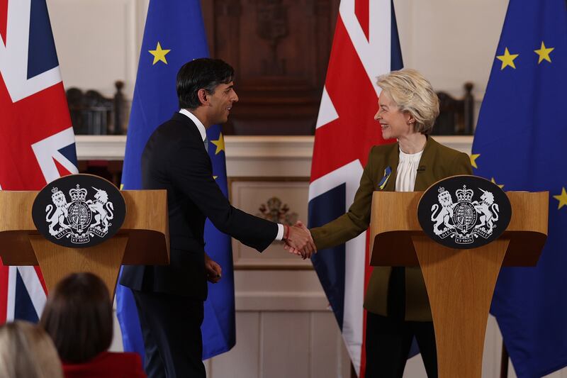 Prime Minister Rishi Sunak and European Commission president Ursula von der Leyen struck a deal on the Windsor Framework last year