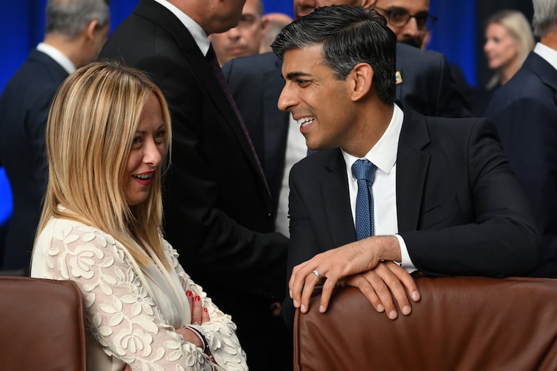 Prime Minister Rishi Sunak has developed a close political relationship with Italian premier Giorgia Meloni