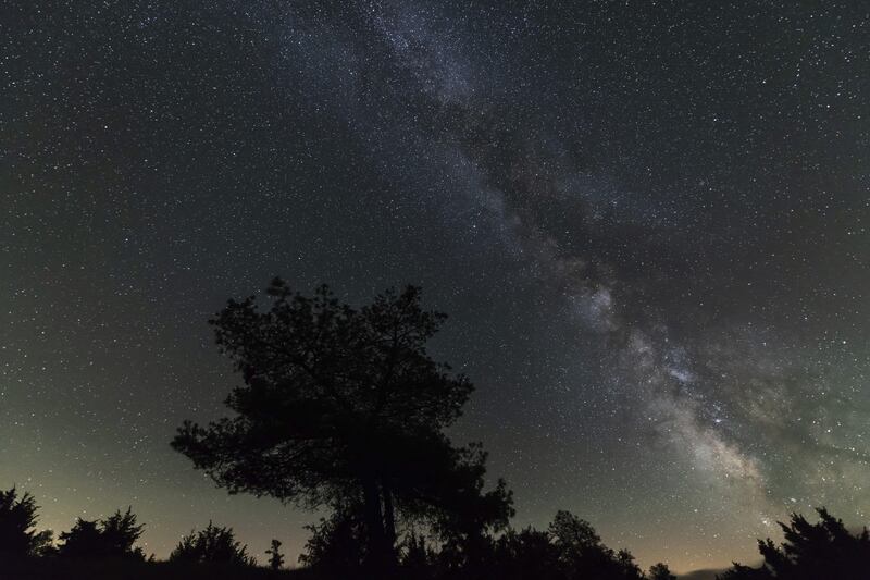 Milky Way in south of France in Cevennes Natural Park. Aveyron, France