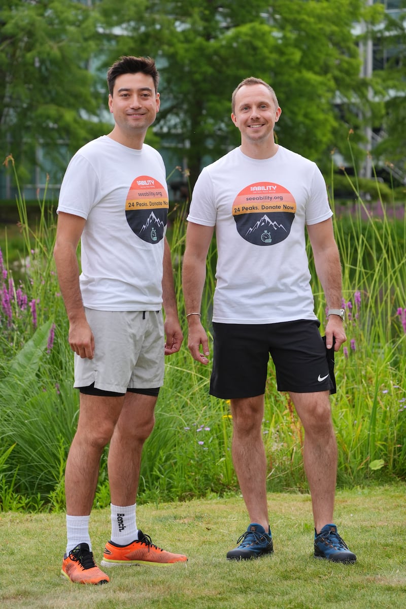 Jack Stacy (right) who will be guiding Michael Smith (left), who is blind, around 24 peaks in the Lake District for 24 hours says the challenge will require a huge amount of communication