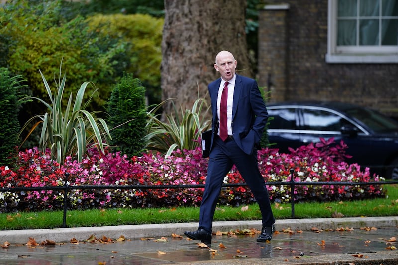 Defence Secretary John Healey arrives in Downing Street, London for a Cabinet meeting