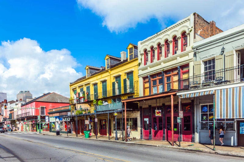 The picturesque French quarter in New Orleans 