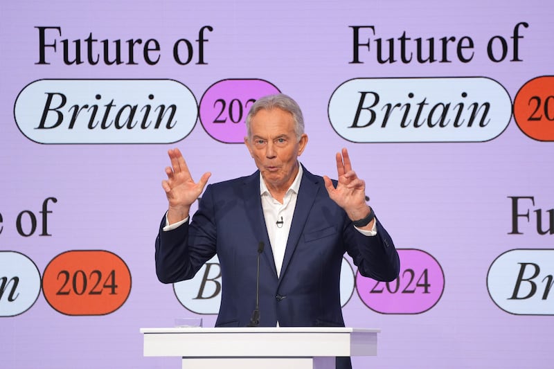 Sir Tony Blair speaking at the Tony Blair Institute for Global Change’s Future of Britain conference in central London
