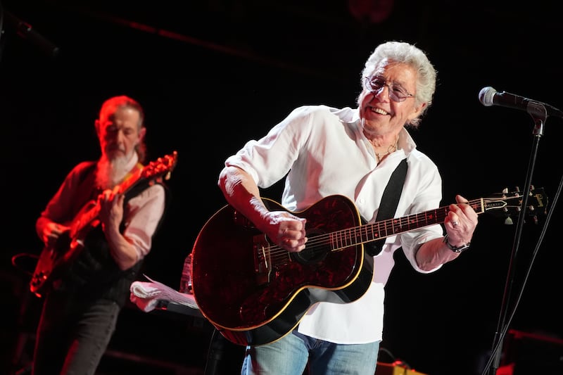 Roger Daltrey performs on stage