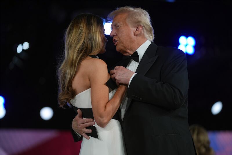 Donald and Melania Trump danced at the Liberty Ball after his inauguration (AP Photo/Evan Vucci)