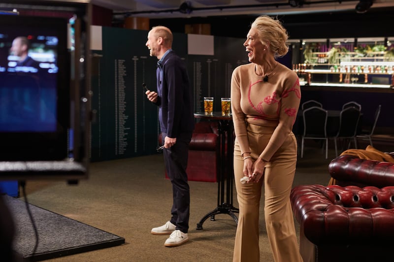 The prince and the actress were left in hysterics by their attempts to hit the dart board. Kensington Palace