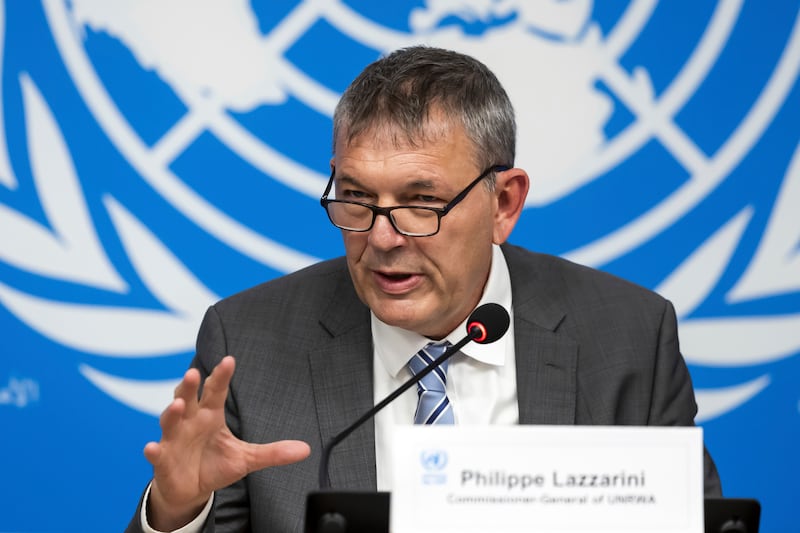 Philippe Lazzarini, commissioner general of UNRWA (Salvatore Di Nolfi/Keystone via AP)