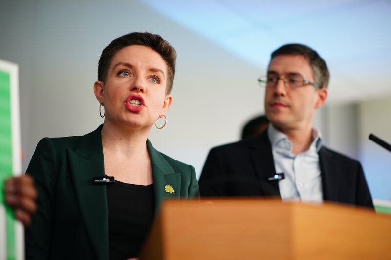 Green Party co-leaders Carla Denyer and Adrian Ramsay