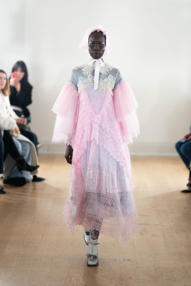 Models on the catwalk during the Bora Aksu show