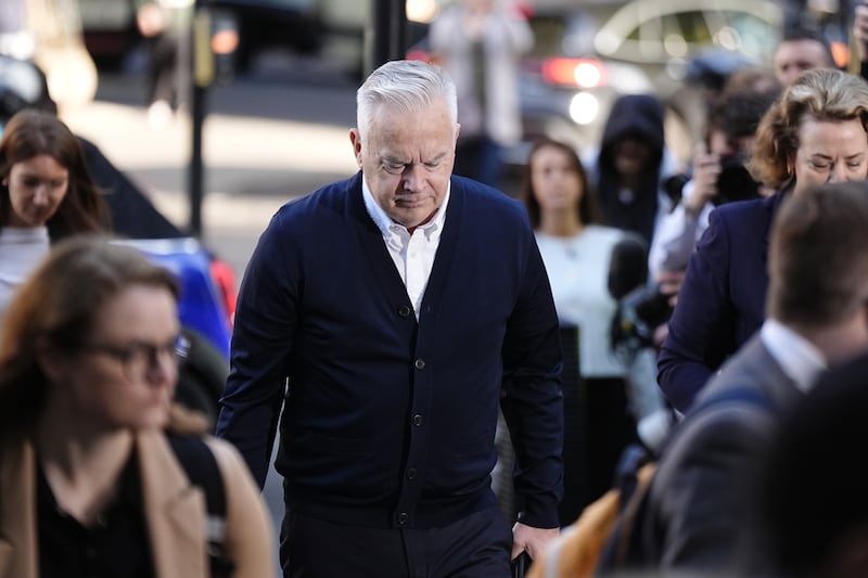 Former BBC broadcaster Huw Edwards arrives at Westminster Magistrates’ Court