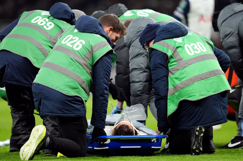 Rodrigo Bentancur suffered a head injury against Liverpool