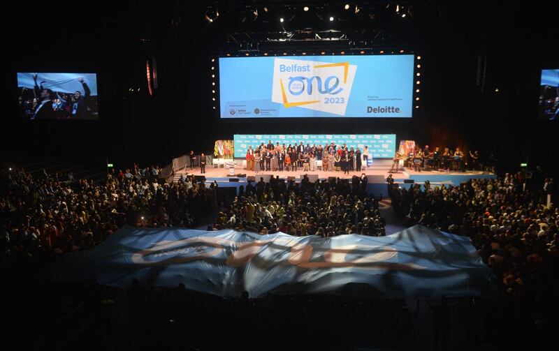 Young people in the audience at the SSE Arena in Belfast