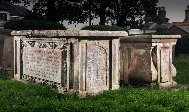 Tombs of William Goodlad and Mary Haddock in St Clement’s churchyard. (Historic England)