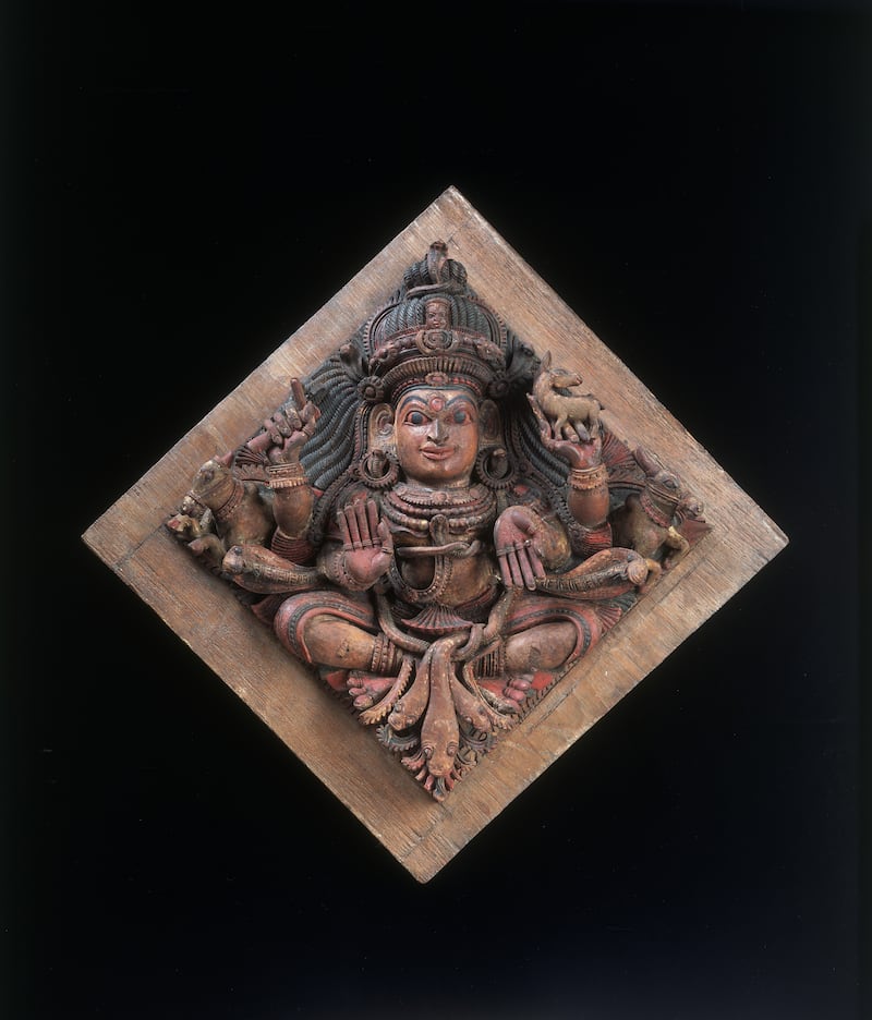 Panel from the Kochi ceiling depicting Shiva.