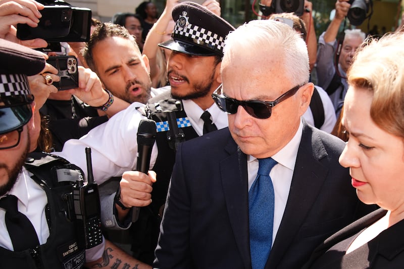 Former BBC broadcaster Huw Edwards at Westminster Magistrates’ Court, London.